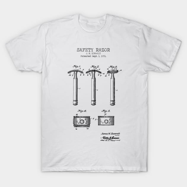 SAFETY RAZOR patent T-Shirt by Dennson Creative